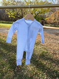 Blue Gingham Romper