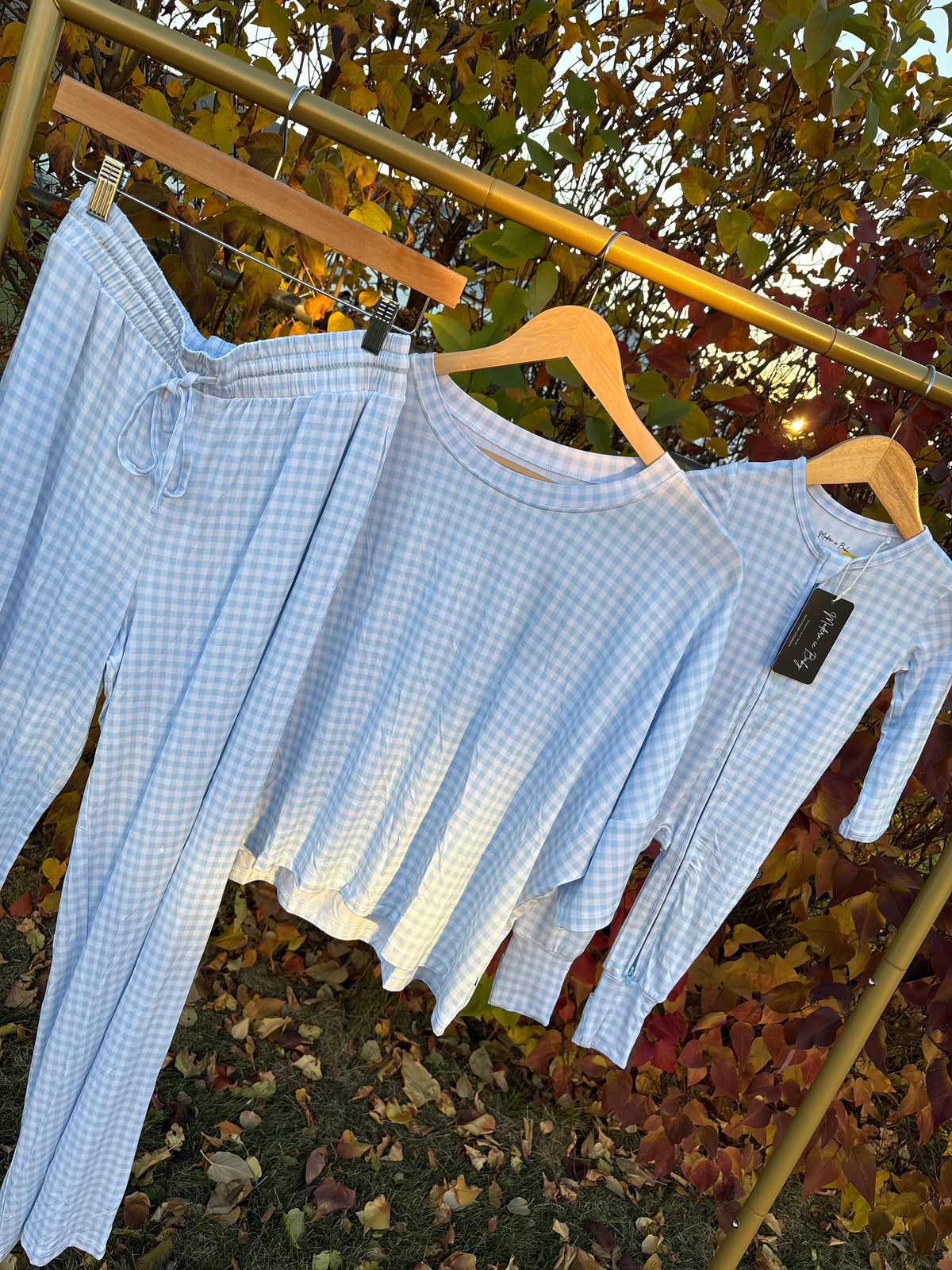 Blue gingham bundle