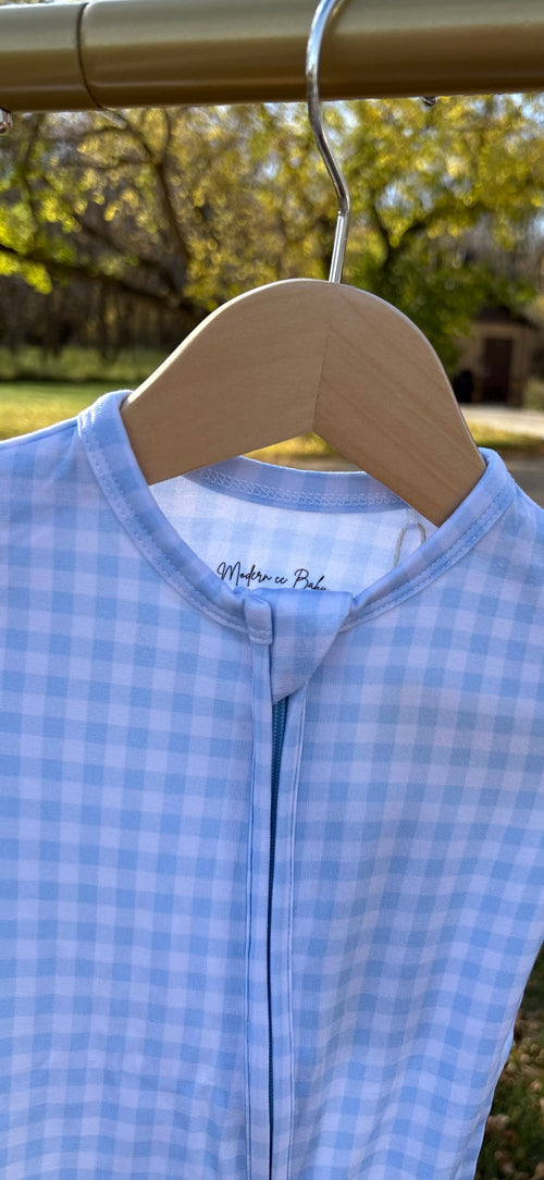 Blue Gingham Shortie