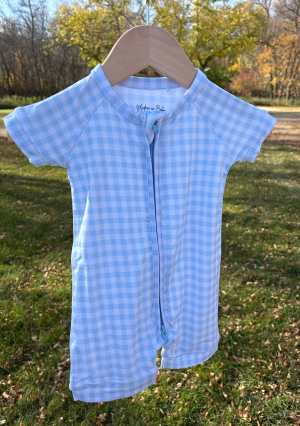 Blue Gingham Shortie