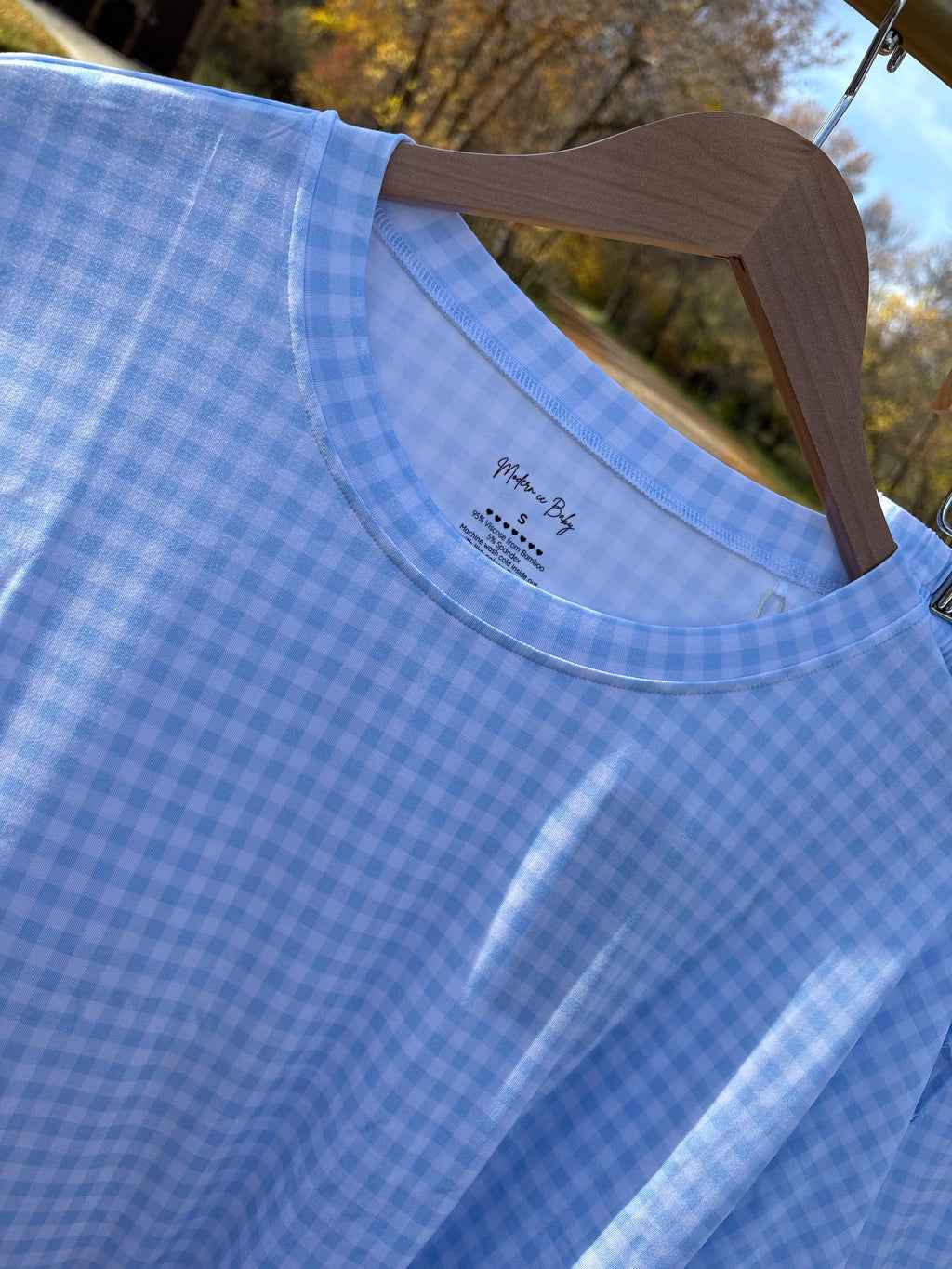 Women’s Blue Gingham Set