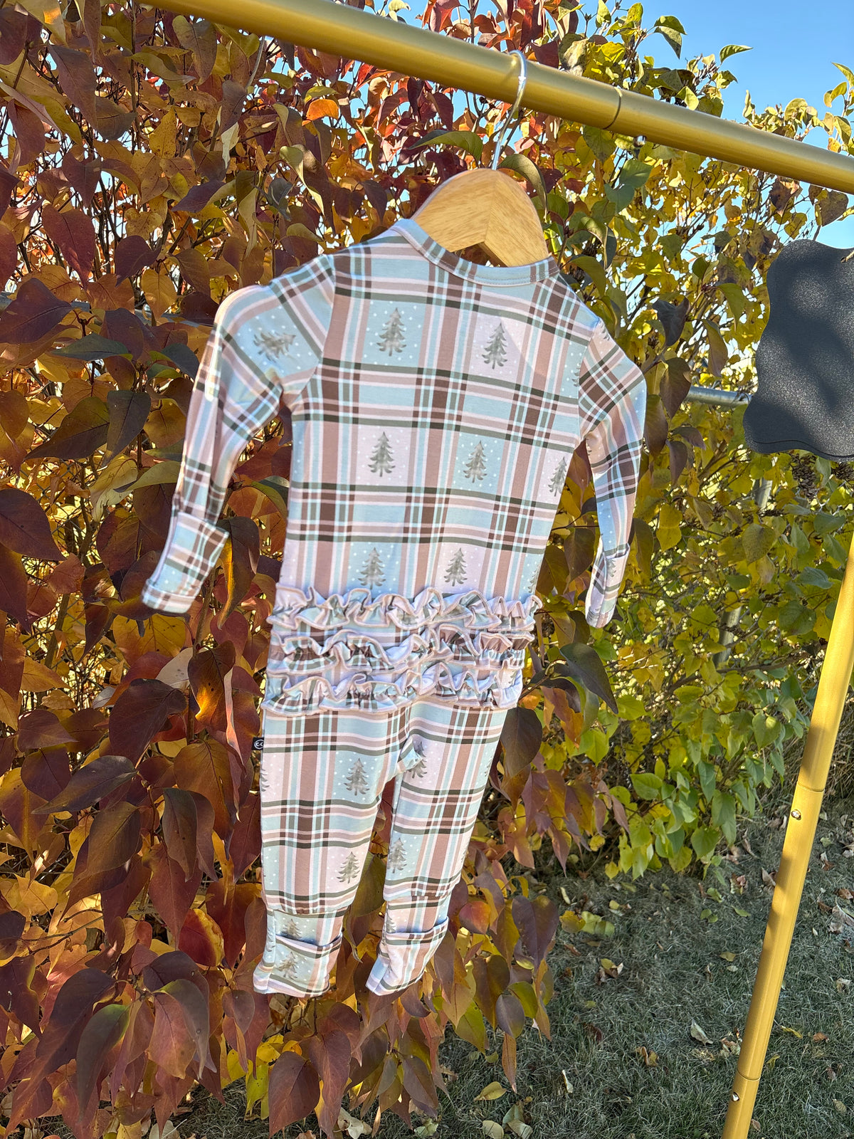 Holiday Plaid Ruffle Romper