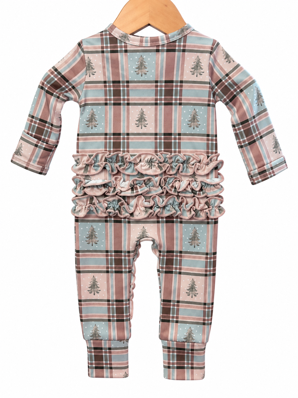 Holiday Plaid Ruffle Romper