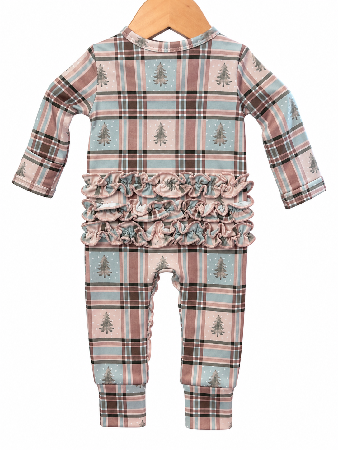 Holiday Plaid Ruffle Romper